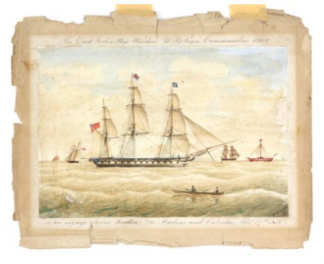 Alexander Weynton (British, 1827-c1860). A set of six watercolours of ships by master mariner and watercolourist Alexander We