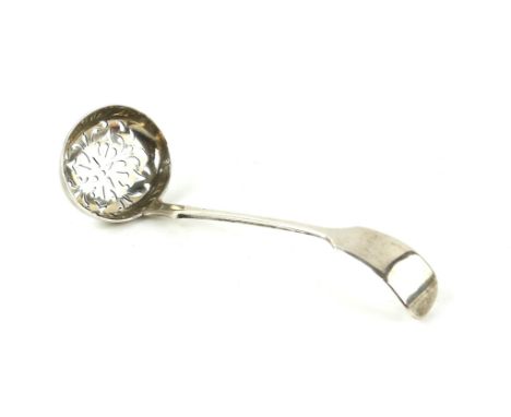 Victorian fiddle pattern sifter ladle by Charles Boyton, London 1855