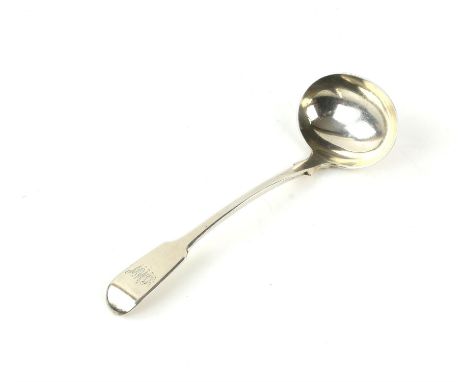 English provincial silver ladle by Reid and Son, Newcastle 1833