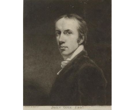 Samuel William Reynolds (British, 1772-1835). Portrait of John Opie Esqr after a self portrait by this artist. Mezzotint c180