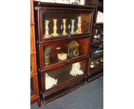 A Globe Wernicke three-section bookcase (a/f)