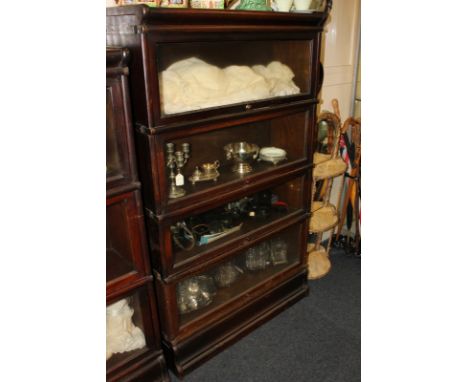 A Globe Wernicke four-section bookcase