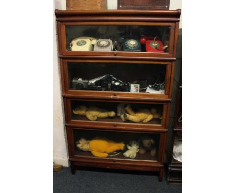 A Globe Wernicke four-section mahogany bookcase