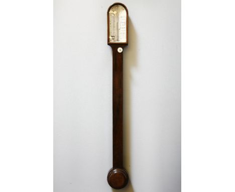 A rosewood stick barometer, by Archer, Hackney, late 19th century, the ivory dial with subsidiary thermometer, 92cm high