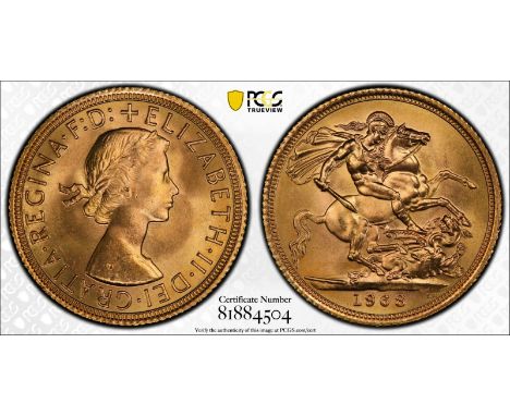 UNITED KINGDOM. Elizabeth II, 1952-2022. Gold sovereign, 1968. Royal Mint. First, laureate head of Elizabeth II facing right;