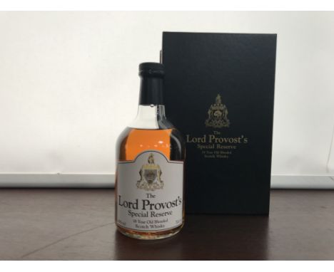 LORD PROVOST'S SPECIAL RESERVE AGED 18 YEARS
Blended Scotch Whisky
70cl, 40% volume, in box. CONDITION REPORT: Very good.