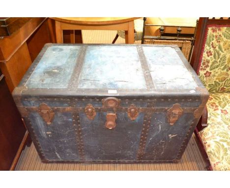 A large travelling Steamer trunk