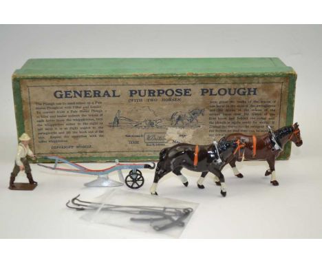 W Britain's General Purpose Plough - model 6F in original box