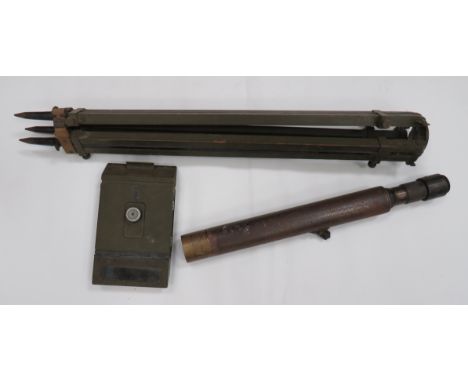 Two Various Military Sights consisting ‚'1908‚' dated, tubular day and night sight by ‚'W Ottway &amp; Co Ealing‚' ... Perisc