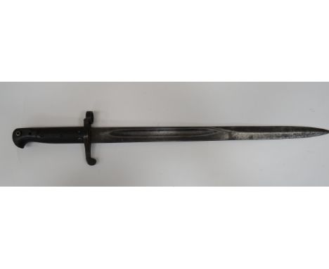 British P1887 MKI Martini Henry Sword Bayonet 18 1/4 inch, single edged blade with sharpened back edge point.  Short fuller. 