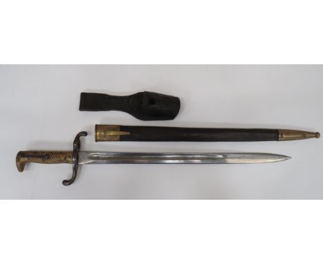 Imperial German Seitengewehr M1871 Regimentally Marked Bayonet 18 1/2 inch, single edged blade.  Wide fuller.  Forte marked ‚