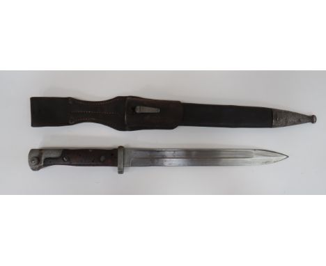 Imperial German Seitengewehr M1884/98 Regimentally Stamped Bayonet 10 inch, single edged blade.  Wide fuller.  Forte with mak