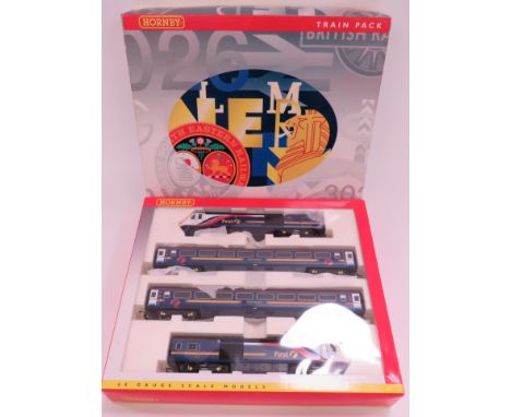 Hornby Boxed Great Western Train Set consisting engine 43029 ... Engine 43042 ... Two carriages in Great Western First livery