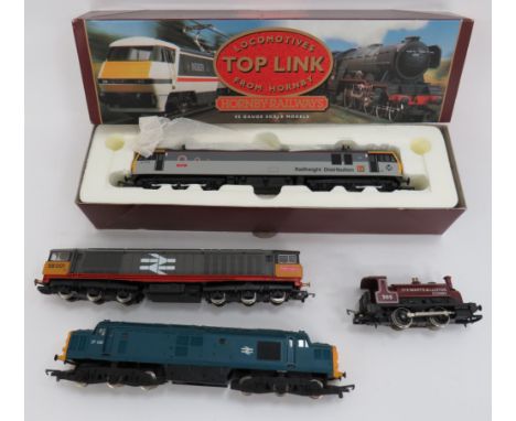 Hornby Class 92 Rail Freight Distribution Model Train 00 gauge, BR Co-Co Class 92 train, number 92-009.  Complete in maker‚' 