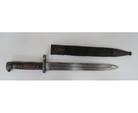 Imperial German Seitengewehr M1871/84 Bayonet 10 inch, single edged blade with fuller extending through the point.  Forte wit