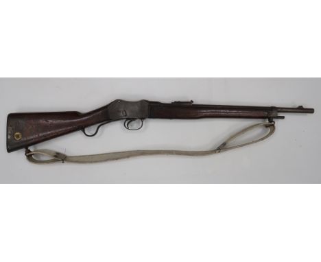 Deactivated Martini Enfield MKIII Artillery Carbine .303, 21 inch barrel with top ladder sight.  Flat side body stamped with 