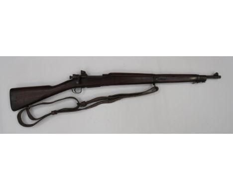 Deactivated M1903 Springfield Rifle by Remington .30 cal, 24 inch, grey parkerised barrel with front blade foresight.  Grey p