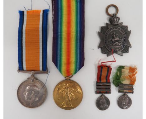 WW1 Royal Navy Medal Pair consisting silver War medal and Victory named ‚'K2691 S.D. Wyatt Spo. RN‚'.  Together with a silver