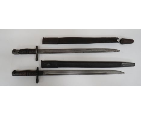 British P13 Bayonet and American P17 Bayonet P13 bayonet with 17 inch, single edged blade.  Narrow fuller.  Forte with maker 