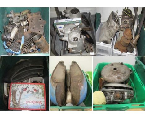 Sunbeam S7 S8 Motorcycle Parts, including engine casings, tinware, brake housings