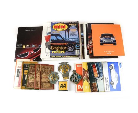 Handbooks and Manuals, to include: Ford Escort Mexico/RS2000 owners manual, a Ford Escort 1300 owners handbook, Austin Rover 