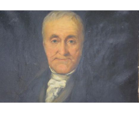 Joseph Henderson (Scottish 1832-1908), Portrait of John Stevenson (1774-1864), oil on canvas, unframed, bearing paper label v