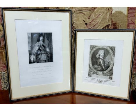 A Charles I engraved bookplate, (illus.) Gilbert, C.S 'Sir Bevil Grenville' To The Most Noble George Granville, marquis of St