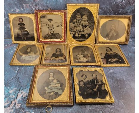 Victorian ambrotype photographs, Yeoman Family, including Hannah Metcalf, married William Yeoman, Susannah Metcalf married Jo