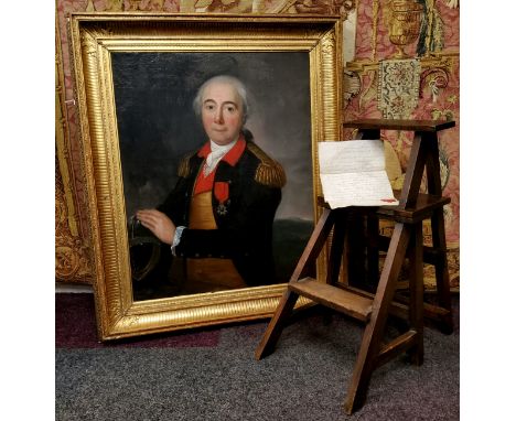 In The Manner of&nbsp;John Jackson RA (1778-1831) Portrait of A Naval Officer, unsigned, oil on canvas, bold 19th century gil