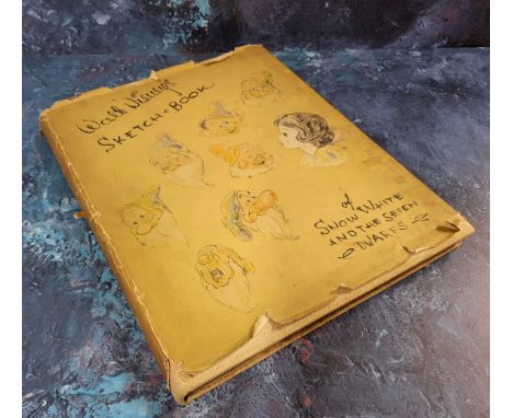 Walt Disney Snow White and the Seven Dwarfs sketch book, first edition, 1938, published Wm Collins Son &amp; Co London, inc c