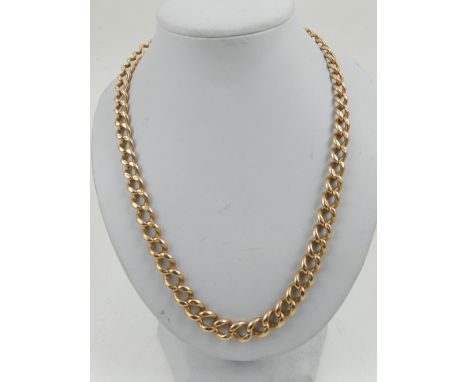 A 15 carat rose gold Albert chain. 