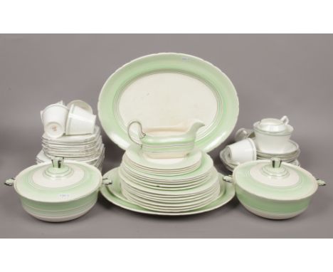 An Art Deco part tea service and a similar dinner service. To include Bridgwood &amp; Taylor and Kent