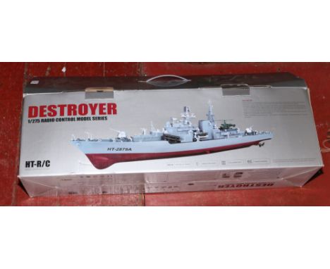 A boxed 1/275 scale radio controlled model of a destroyer battle ship.