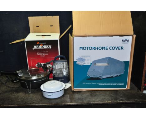 A ROYAL MOTORHOVER (appears new in box) size XL (for  7.5m length), a Lakeland Multipurpose Mini Oven (PAT pass and working )