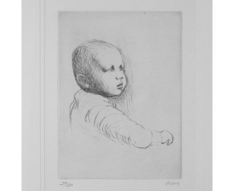 Henry Moore OM CH FBA (British 1898-1986), 'Child Study', 1979, (Cramer 498) limited edition etching on wove, hand numbered i