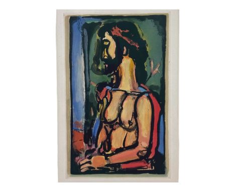 Georges Rouault (French, 1871-1958), 'Ecce Homo', 1936, colour etching and aquatint on laid paper, plate six from 'The Passio