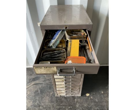 Tool cabinet with drill bits and various tools and accessories  - THIS LOT IS TO BE COLLECTED BY APPOINTMENT FROM DUGGLEBY ST