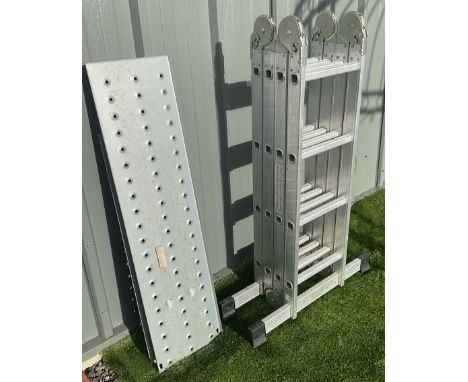 Aluminium multi purpose ladder with platform Dimensions: Height:&nbsp;120cm&nbsp; Length/Width:&nbsp;80cm&nbsp; Depth/Diamete