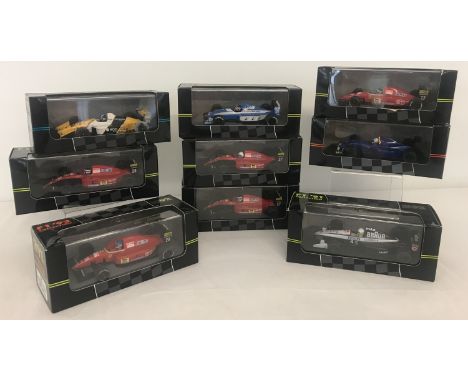 9 boxed Onyx F1 Collection model cars from 1990, 91 and 92 seasons. Comprising: 092 Barilla - Minardi, 121 Prost - Ferrari ,1