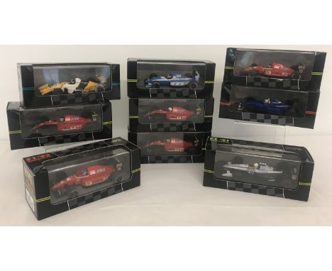 9 boxed Onyx F1 Collection model cars from 1990, 91 and 92 seasons. Comprising: 092 Barilla - Minardi, 121 Prost - Ferrari ,1