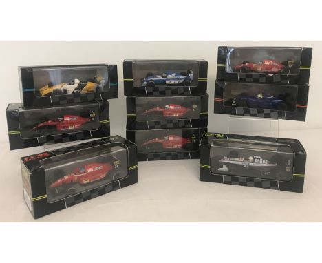 9 boxed Onyx F1 Collection model cars from 1990, 91 and 92 seasons. Comprising: 092 Barilla - Minardi, 121 Prost - Ferrari ,1