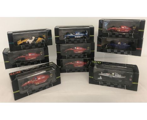 9 boxed Onyx F1 Collection model cars from 1990, 91 and 92 seasons. Comprising: 092 Barilla - Minardi, 121 Prost - Ferrari ,1