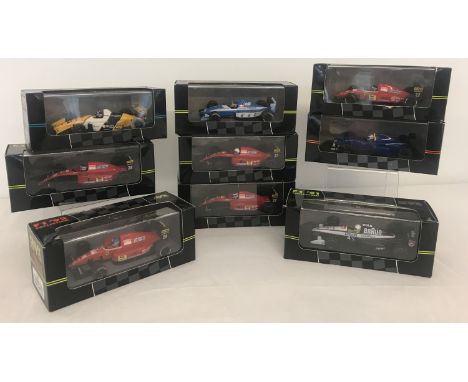 9 boxed Onyx F1 Collection model cars from 1990, 91 and 92 seasons. Comprising: 092 Barilla - Minardi, 121 Prost - Ferrari ,1