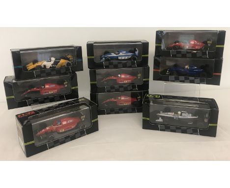 9 boxed Onyx F1 Collection model cars from 1990, 91 and 92 seasons. Comprising: 092 Barilla - Minardi, 121 Prost - Ferrari ,1