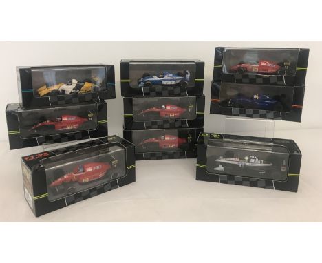 9 boxed Onyx F1 Collection model cars from 1990, 91 and 92 seasons. Comprising: 092 Barilla - Minardi, 121 Prost - Ferrari ,1