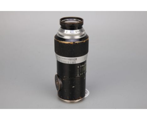 A Wollensak Velostigmat f/4.5 127mm Lens,black, serial no. 483561, some light internal haze