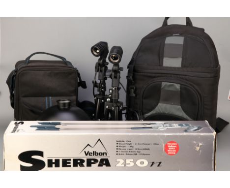 A Set of Studio Lighting,together with Lowepro backpack and more (a lot)