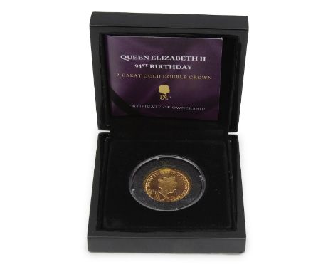Queen Elizabeth II. 91st Birthday 9ct Double Crown, 2017obverse; portrait of Her Majesty Queen Elizabeth II, date below, reve