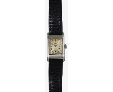 A Bravingtons Wetrista stainless steel manual wind wristwatchengine turned dial with Arabic numerals, subsidiary dial in an A