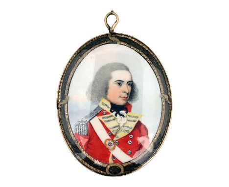 Attributed to Frederick Buck of Cork (Irish, 1771-1840)Portrait miniature of an Infantry officer, 15th (The Yorkshire East Ri